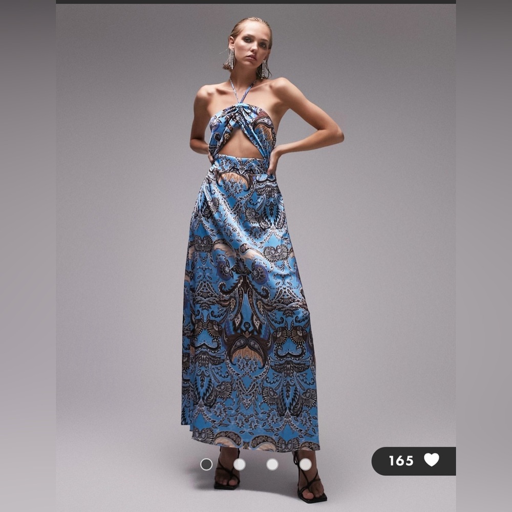 Top Shop Cur our Paisley Halter Dress